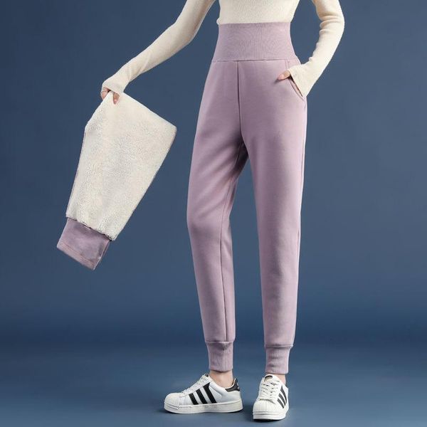 women's pants & capris autumn winter thicken warm plush plus velvet women casual loose harem trouser ladies solid high waist sports m11, Black;white
women's pants & capris autumn winter thicken warm plush plus velvet women casual loose harem trouser ladies solid high waist sports m11, Black;white