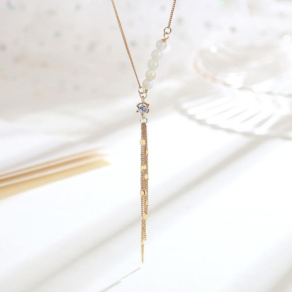 chains 2102 s925 tassel necklace female simple shell beads clavicle chain sterling silver rose gold plated jewelry
chains 2102 s925 tassel necklace female simple shell beads clavicle chain sterling silver rose gold plated jewelry