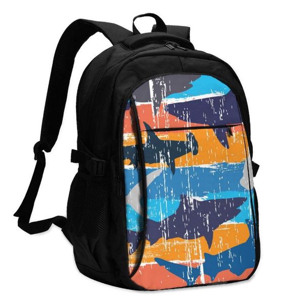 backpack bags school for boy girl teenagergrunge colored sharks usb charge computer lapback pack
backpack bags school for boy girl teenagergrunge colored sharks usb charge computer lapback pack