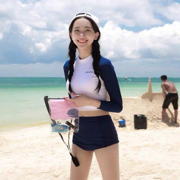 one-piece suits black white surfing rash guard women long sleeve swimsuit protection surf guards crop surf-clothing korean swimwear
one-piece suits black white surfing rash guard women long sleeve swimsuit protection surf guards crop surf-clothing korean swimwear