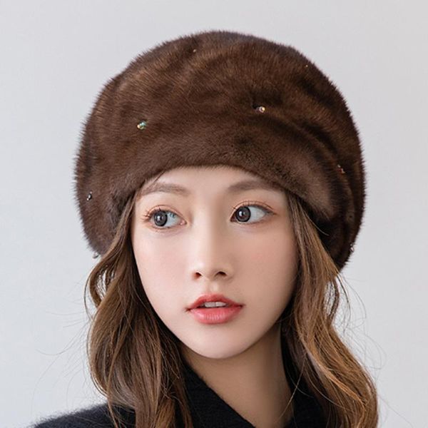 beanies zdfurs*hat female winter warm ear protection mink elegant fur hat painter beret
beanies zdfurs*hat female winter warm ear protection mink elegant fur hat painter beret