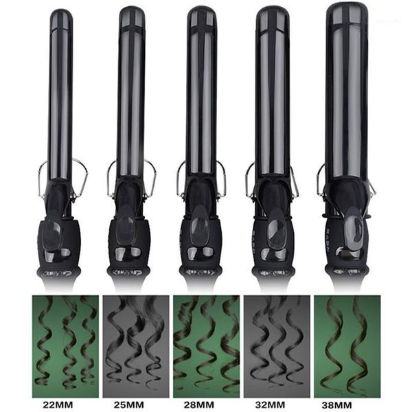 19/22/25/28/32/38mm ceramic curling iron temperature adjustment hair curler wand irons styling tools1, Black
19/22/25/28/32/38mm ceramic curling iron temperature adjustment hair curler wand irons styling tools1, Black