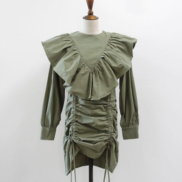 solid long-sleeved o-neck collar slim dress mini elegant sweet women ruffled drawstring pleated a-line d3027 210514, Black;gray
solid long-sleeved o-neck collar slim dress mini elegant sweet women ruffled drawstring pleated a-line d3027 210514, Black;gray