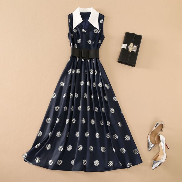 wholesale independence day holiday gift sale wholesale runway lapel neck sleeveless print polka dot dresses, White;black
wholesale independence day holiday gift sale wholesale runway lapel neck sleeveless print polka dot dresses, White;black