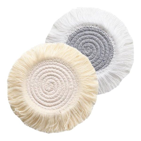 mats & pads cup handwoven cotton rope pad nordic style heat insulated with tassels for home office table decoration
mats & pads cup handwoven cotton rope pad nordic style heat insulated with tassels for home office table decoration