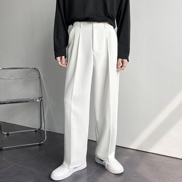 men's pants summer solid color formal suit korean fashion loose business casual social straight wide leg men 5bwz, Black
men's pants summer solid color formal suit korean fashion loose business casual social straight wide leg men 5bwz, Black