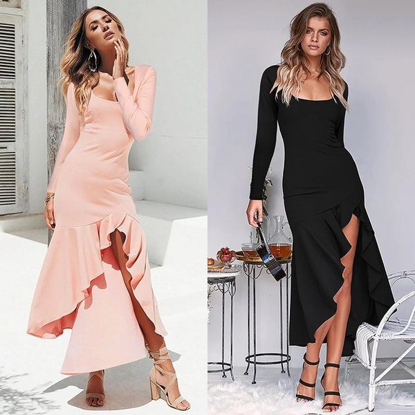 casual dresses women leisure irregular mermaid skirt high waist square neck long sleeve party night dress, Black;gray
casual dresses women leisure irregular mermaid skirt high waist square neck long sleeve party night dress, Black;gray