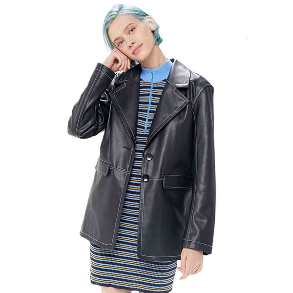 women's leather & faux female leather jacket, jacket for women with black, thin rivet button, spring and autumn, 48ha
women's leather & faux female leather jacket, jacket for women with black, thin rivet button, spring and autumn, 48ha