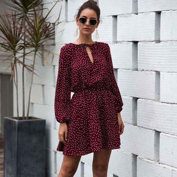 casual dresses 2021 autumn short party dress women long sleeve red ladies high waist lace up v neck polka dot for, Black;gray
casual dresses 2021 autumn short party dress women long sleeve red ladies high waist lace up v neck polka dot for, Black;gray