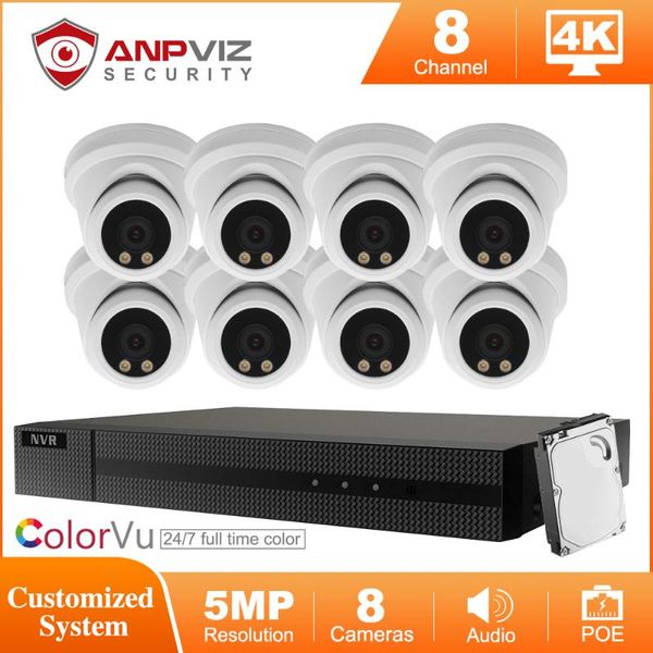 hikvision oem 8ch 4k nvr anpviz ip colorvu outdoor camera system with audio 4/6/8pcs poe turret cctv security p2p wireless kits
hikvision oem 8ch 4k nvr anpviz ip colorvu outdoor camera system with audio 4/6/8pcs poe turret cctv security p2p wireless kits