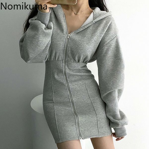 nomikuma korea autumn winter fleece sweatshirt dresses korean slim women dress long sleeve zipper hooded mini vestido 6d576 210427, Black;gray
nomikuma korea autumn winter fleece sweatshirt dresses korean slim women dress long sleeve zipper hooded mini vestido 6d576 210427, Black;gray