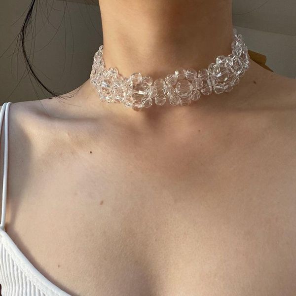 chokers korean luxury white crystal beads diy choker necklace for women girls fashion flower short party jewelry, Golden;silver
chokers korean luxury white crystal beads diy choker necklace for women girls fashion flower short party jewelry, Golden;silver