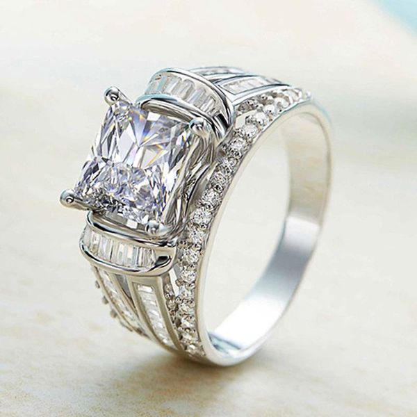 wedding rings fashion princess cut cubic zirconia crystal ring for women engagement full bling iced out gift jewelry, Slivery;golden
wedding rings fashion princess cut cubic zirconia crystal ring for women engagement full bling iced out gift jewelry, Slivery;golden