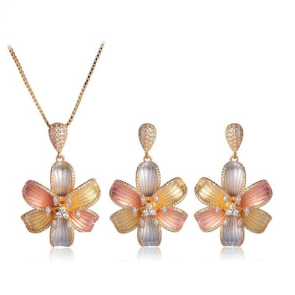 earrings & necklace blucome flower shape jewelry sets earring 3 tones matte spray sand zircon women luxury elegant banquet accessories, Silver
earrings & necklace blucome flower shape jewelry sets earring 3 tones matte spray sand zircon women luxury elegant banquet accessories, Silver