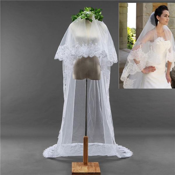 bridal veils long 3 meters one layer for women bling sequins lace edge appliqued 1t white ivory wedding, Black
bridal veils long 3 meters one layer for women bling sequins lace edge appliqued 1t white ivory wedding, Black