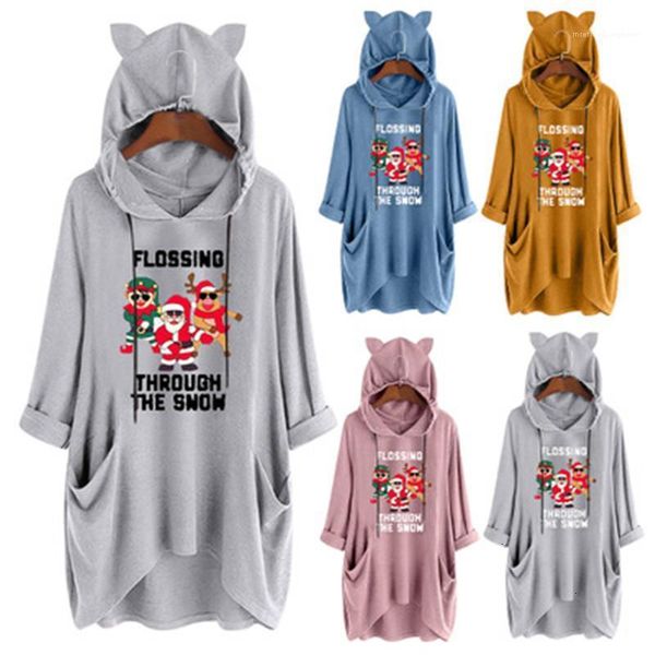 women's hoodies & sweatshirts christmas pattern sleeve designer female plus size casual loose long pullover ladies irregular hooded swe, Black
women's hoodies & sweatshirts christmas pattern sleeve designer female plus size casual loose long pullover ladies irregular hooded swe, Black