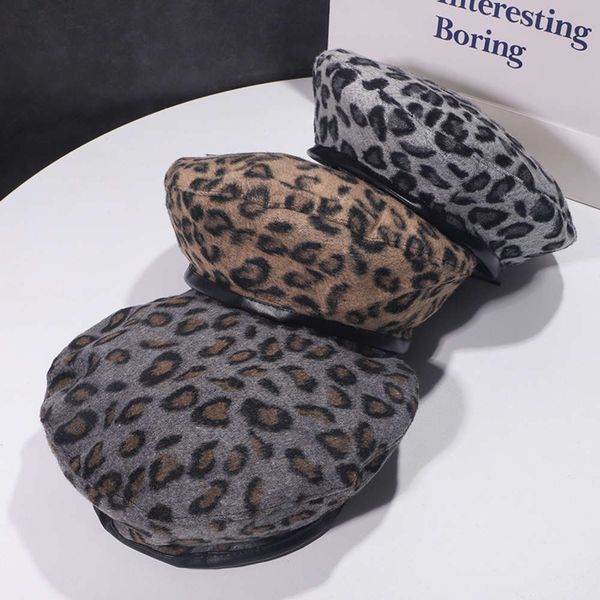 hat female winter british fashion dome leopard beret korean version versatile wool tweed artist octagonal, Blue;gray
hat female winter british fashion dome leopard beret korean version versatile wool tweed artist octagonal, Blue;gray