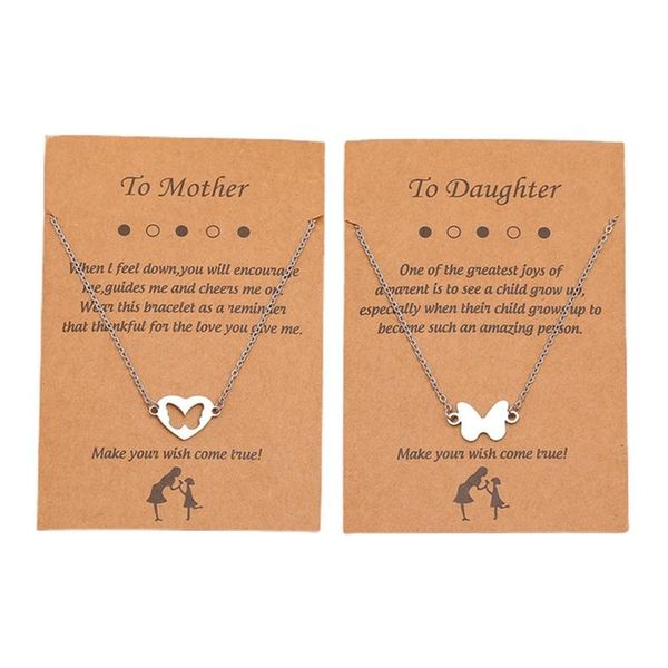 pendant necklaces 2pcs/set stainless steel hollow butterfly necklace love gift for mother daughter birthday mother's day jewelry, Silver
pendant necklaces 2pcs/set stainless steel hollow butterfly necklace love gift for mother daughter birthday mother's day jewelry, Silver