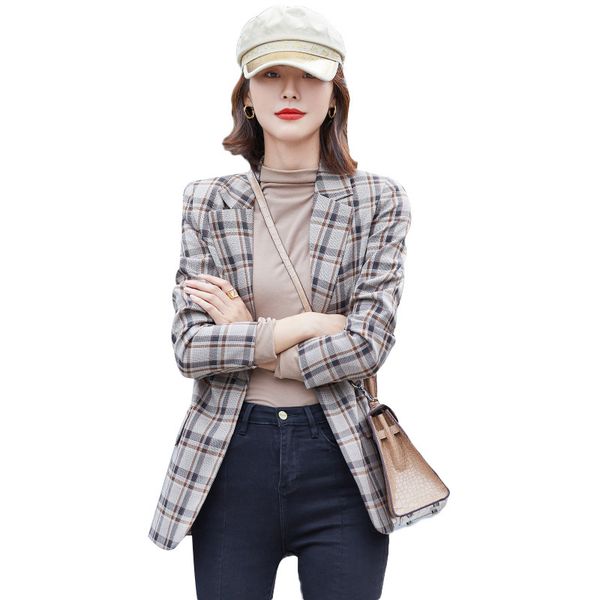 women's suits & blazers casual women coffee green plaid blazer fashion girl outwear one button coat jackets korean style spring fall au, White;black
women's suits & blazers casual women coffee green plaid blazer fashion girl outwear one button coat jackets korean style spring fall au, White;black