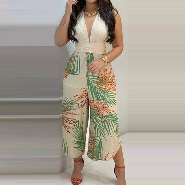 women summer pants set casual sleeveless tropical print crop & long wide leg pants set vacation 2pcs set 210521, White
women summer pants set casual sleeveless tropical print crop & long wide leg pants set vacation 2pcs set 210521, White