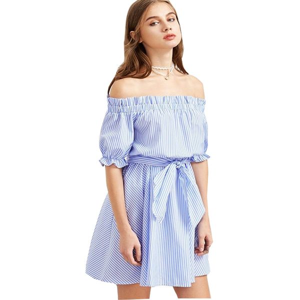 new fashion mini dress slash neck summer dress 2018 sashes above knee women dresses big girl cute dress vestidos a-line dresses for womens, Black;gray
new fashion mini dress slash neck summer dress 2018 sashes above knee women dresses big girl cute dress vestidos a-line dresses for womens, Black;gray