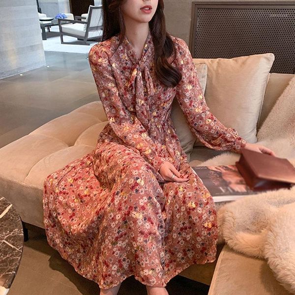 casual dresses spring and autumn long sleeves soft loose women's dress floral chiffon girls sweet bow tie slim elegant, Black;gray
casual dresses spring and autumn long sleeves soft loose women's dress floral chiffon girls sweet bow tie slim elegant, Black;gray