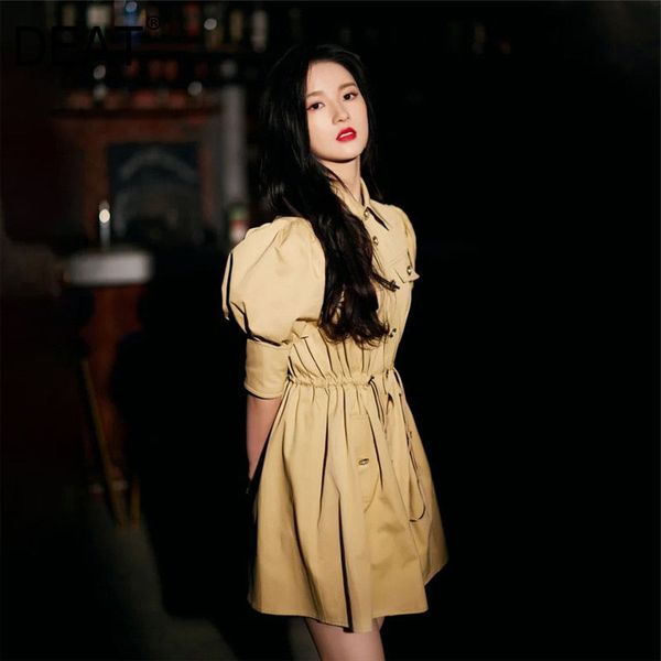 women khaki patchwork folds pockets a-line dress polo neck short puff sleeve slim fit fashion tide summer 7e0083 210421, Black;gray
women khaki patchwork folds pockets a-line dress polo neck short puff sleeve slim fit fashion tide summer 7e0083 210421, Black;gray