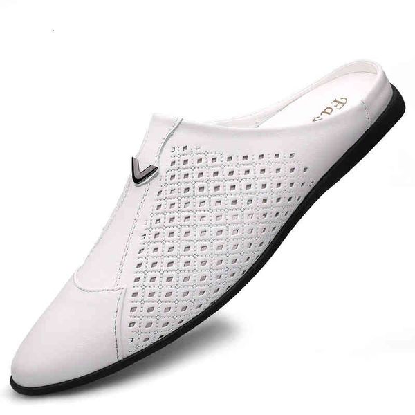slippers summer half drag peas leather mens driving shoes men's penny loafers men moccasins man mules tenis masculino white, Black
slippers summer half drag peas leather mens driving shoes men's penny loafers men moccasins man mules tenis masculino white, Black
