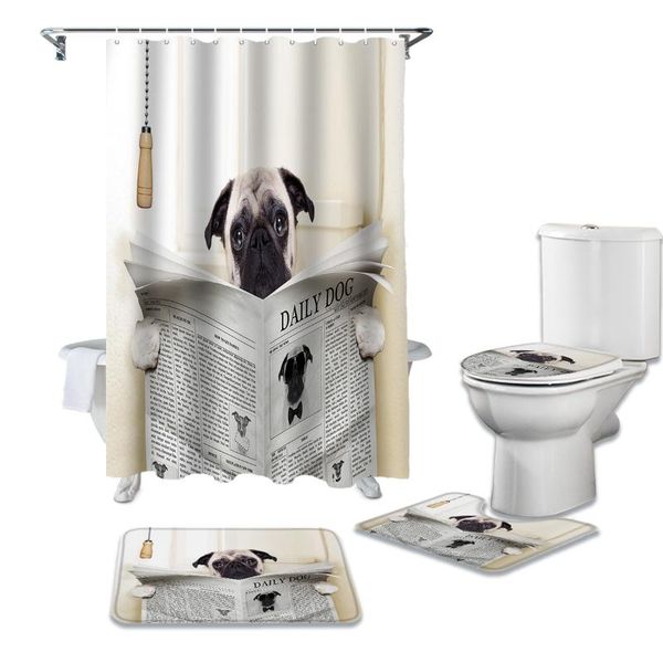 shower curtains funny spaper dog print curtain bathtub decor rug waterproof bathroom toilet cover mat set
shower curtains funny spaper dog print curtain bathtub decor rug waterproof bathroom toilet cover mat set