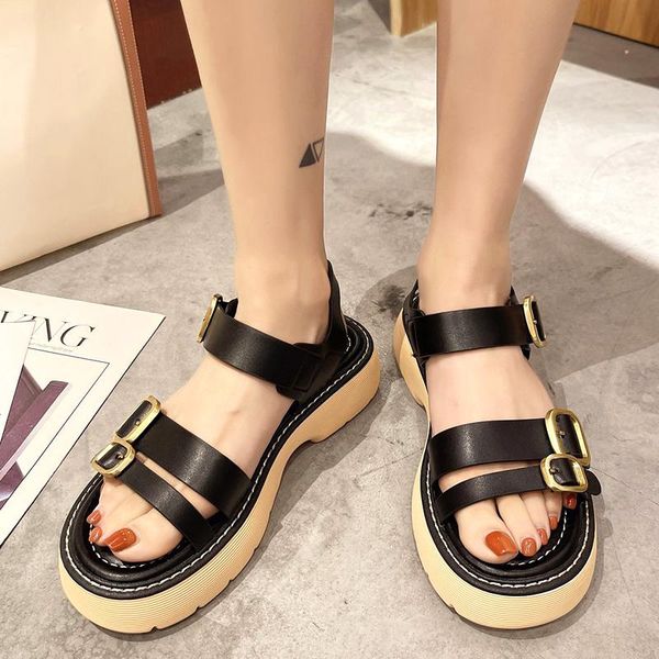 fashion buckle platform sandals women summer pu leather ankle strap casual sandalias mujer comfort outdoor beach shoes dress, Black
fashion buckle platform sandals women summer pu leather ankle strap casual sandalias mujer comfort outdoor beach shoes dress, Black