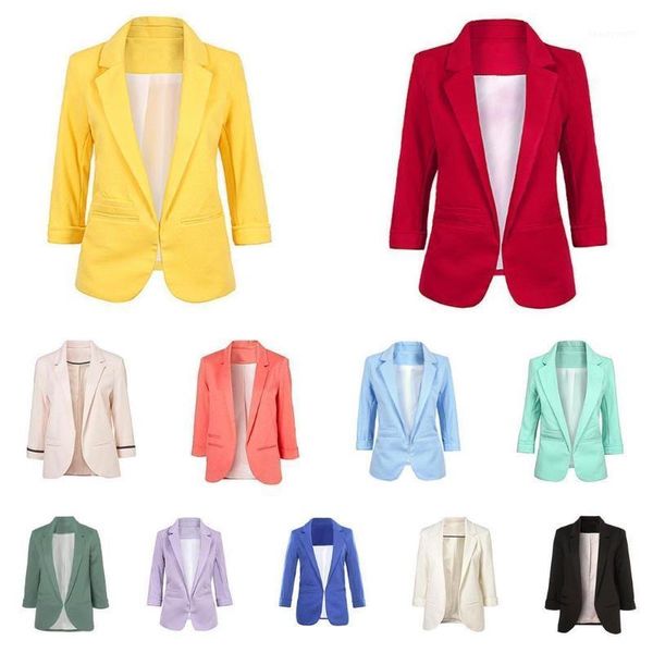women's suits & blazers women casual solid turn-down collar three loose spring, autumn regular quarter sleeve cuffs blazer pockets, White;black
women's suits & blazers women casual solid turn-down collar three loose spring, autumn regular quarter sleeve cuffs blazer pockets, White;black