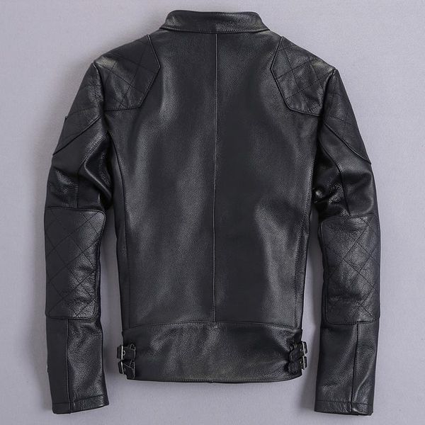 men's leather & faux 2021 real jacket men short motorcycle genuine autumn coat cowhide jackets plus size kj2399, Black
men's leather & faux 2021 real jacket men short motorcycle genuine autumn coat cowhide jackets plus size kj2399, Black