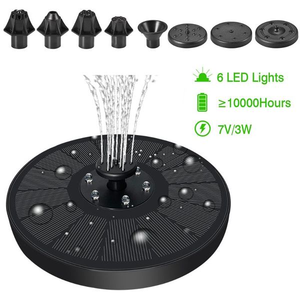 solar fountain ip68 waterproof floating pools fountains colorful led lights powered pump for bird bath backyard pond garden decorations
solar fountain ip68 waterproof floating pools fountains colorful led lights powered pump for bird bath backyard pond garden decorations