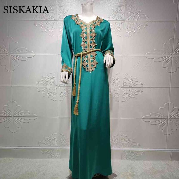 siskakia satin maxi dress for women elegant ethnic embroidery gilding jalabiya muslim dubai arabic moroccan kaftan robe green, Black;gray
siskakia satin maxi dress for women elegant ethnic embroidery gilding jalabiya muslim dubai arabic moroccan kaftan robe green, Black;gray