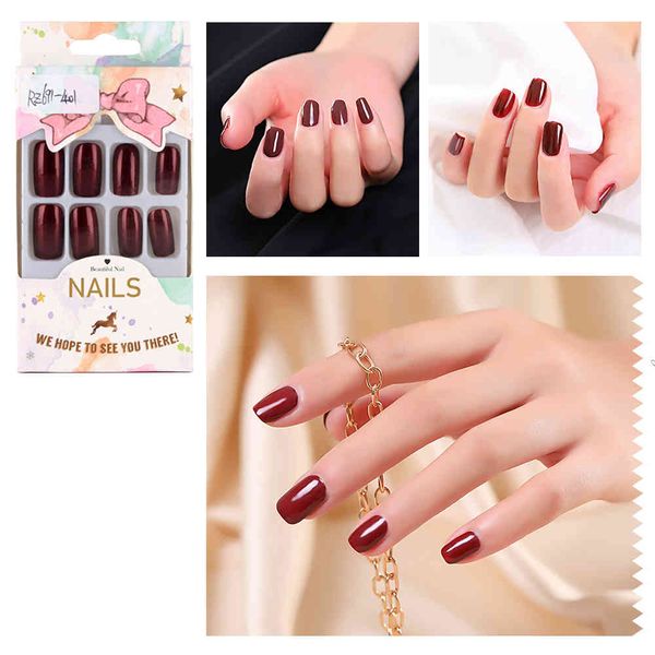 5 sets 120pcs 3 colors detachable false nail art sticker artificial full cover short decoration on nails for fake extension tips, Red;gold
5 sets 120pcs 3 colors detachable false nail art sticker artificial full cover short decoration on nails for fake extension tips, Red;gold