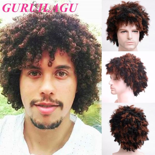 synthetic wigs guruilagu afro kinky curly for black men short wig male hair cosplay heat resistant fiber brown
synthetic wigs guruilagu afro kinky curly for black men short wig male hair cosplay heat resistant fiber brown