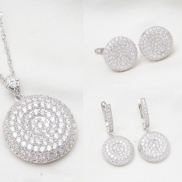 earrings & necklace jewelry sets 1pc sale earring necklaces wedding fashion luxury for women cz exquisite gifts, Silver
earrings & necklace jewelry sets 1pc sale earring necklaces wedding fashion luxury for women cz exquisite gifts, Silver