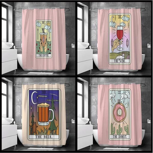 shower curtains tarot printed waterproof polyester pink black witchcraft bathroom with hooks
shower curtains tarot printed waterproof polyester pink black witchcraft bathroom with hooks