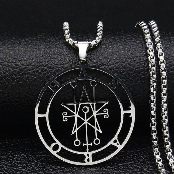 pendant necklaces astaroth sigil goetia stainless steel necklace solomon demon satan satanique patch pin jewelry christmas gift, Silver
pendant necklaces astaroth sigil goetia stainless steel necklace solomon demon satan satanique patch pin jewelry christmas gift, Silver