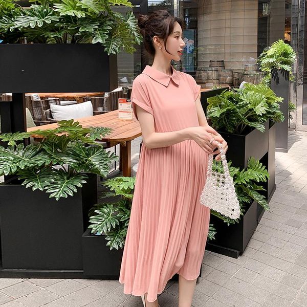 maternity dresses black pink pregnant woman dress chiffon pressure plait short-sleeved summer loose turn-down collar leated, White
maternity dresses black pink pregnant woman dress chiffon pressure plait short-sleeved summer loose turn-down collar leated, White