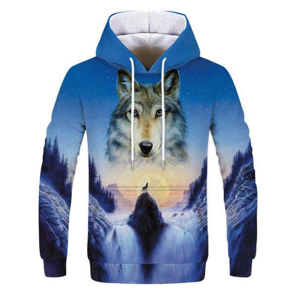 men's hoodies & sweatshirts fashion 3d wolf hoodie and women's long-sleeved pullovers the sports shirt size xxs-4xl, Black
men's hoodies & sweatshirts fashion 3d wolf hoodie and women's long-sleeved pullovers the sports shirt size xxs-4xl, Black