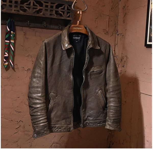 men's leather & faux yrmen .luxury biker tanned sheepskin jacket.quality slim vintage genuine coat.fashion clothes., Black
men's leather & faux yrmen .luxury biker tanned sheepskin jacket.quality slim vintage genuine coat.fashion clothes., Black