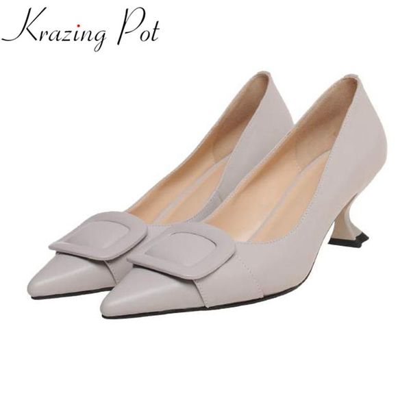 krazing pot genuine leather pointed toe large size med heels all-match slip on women office shallow princess design pumps l3f2 dress shoes, Black
krazing pot genuine leather pointed toe large size med heels all-match slip on women office shallow princess design pumps l3f2 dress shoes, Black