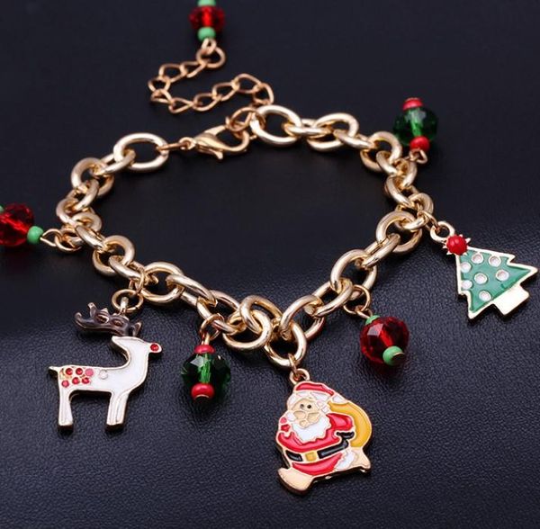 link, chain jewelry charm bracelet and santa claus christmas tree bead pendant exquisite ladies children's gift wholesale, Black
link, chain jewelry charm bracelet and santa claus christmas tree bead pendant exquisite ladies children's gift wholesale, Black