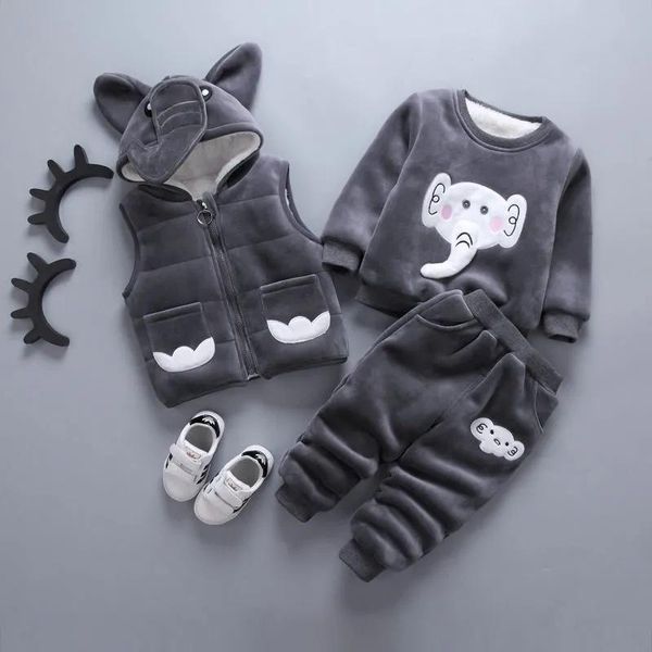 clothing sets boys' autumn and winter clothes plush thickened three piece suit 0-4 years old 3-baby children's warm sweater coat, White
clothing sets boys' autumn and winter clothes plush thickened three piece suit 0-4 years old 3-baby children's warm sweater coat, White