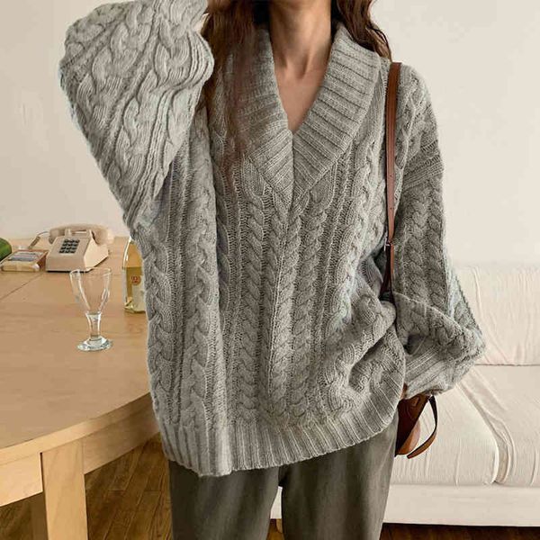 women's sweaters chic korean autumn and winter temperament big v reinforced torsion design loose lantern 9x0m, White;black
women's sweaters chic korean autumn and winter temperament big v reinforced torsion design loose lantern 9x0m, White;black