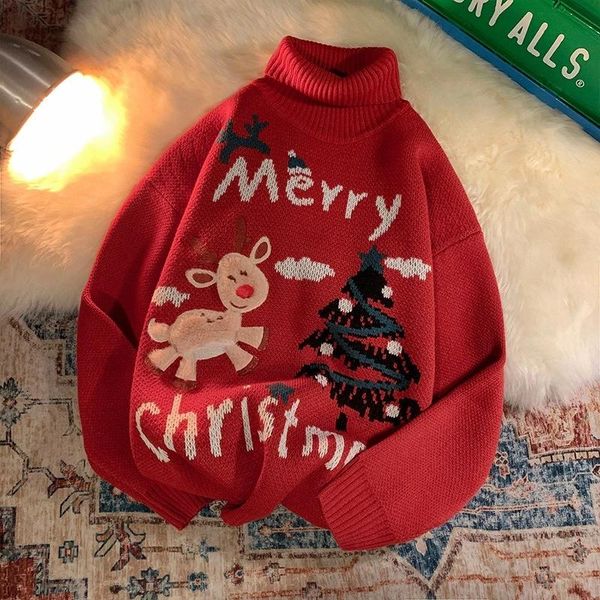 men's sweaters christmas sweater 2021 casual knitting turtleneck men slim fit knitted pullovers male both couple can wear xmas, White;black
men's sweaters christmas sweater 2021 casual knitting turtleneck men slim fit knitted pullovers male both couple can wear xmas, White;black