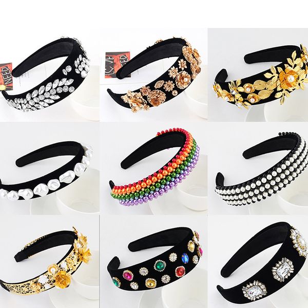 ins women girls headband hairband pearl rhinestone fashion wide baroque sponge black vintage retro hair accessories wholesale, Silver
ins women girls headband hairband pearl rhinestone fashion wide baroque sponge black vintage retro hair accessories wholesale, Silver