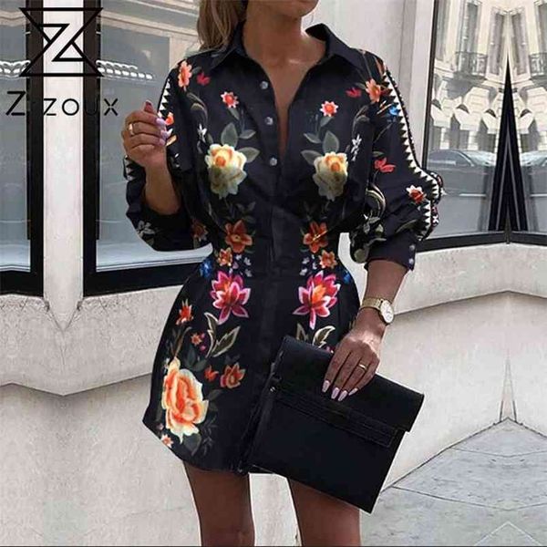 women dress long sleeve single breasted shirt flower printed summer es slim high waist ladies es 210513, Black;gray
women dress long sleeve single breasted shirt flower printed summer es slim high waist ladies es 210513, Black;gray
