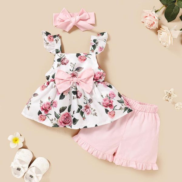 born baby girl clothes set toddler girls sleeveless floral print suspender +ruffles shorts outfits casual infant clothing sets, White
born baby girl clothes set toddler girls sleeveless floral print suspender +ruffles shorts outfits casual infant clothing sets, White